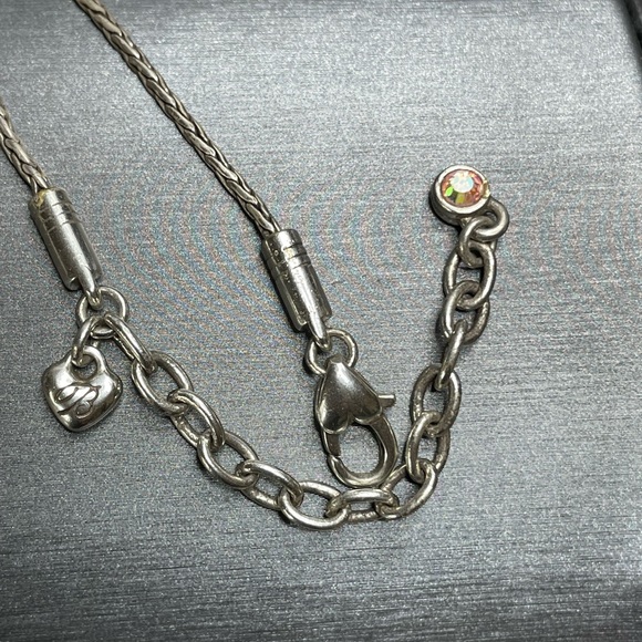 Vintage Retired Brighton Enamel Flowers & Ab Rhinestones 16-19” Necklace 1 owner - Picture 6 of 8